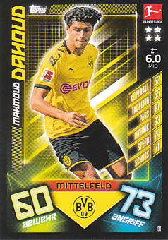 Mahmoud Dahoud Borussia Dortmund 2019/20 Topps MA Bundesliga #91